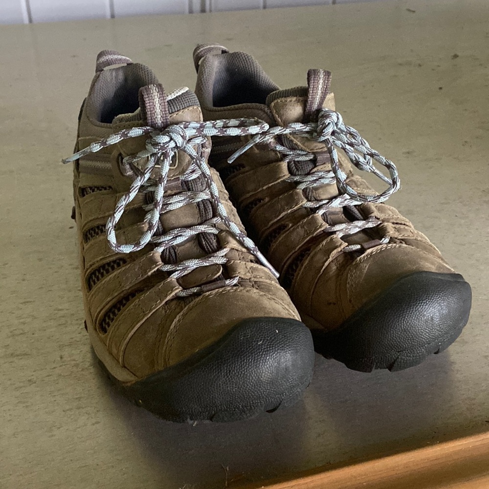 KEEN Hiking Ankle Trail Boots Shoes US 8 Gray Blue